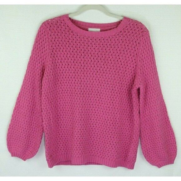 14th & Union Pink Sweater Long Sleeves Small PULLOVER - Picture 1 of 4